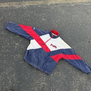 Vintage 90s Atlanta Braves Apex One MLB Jacket Size Large Original 1990s Rare - Picture 1 of 7