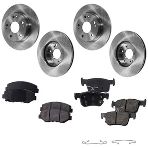 Front & Rear Brake Disc Rotors and Pads Kit For Honda Civic 2017 2019 2020 - Picture 1 of 12
