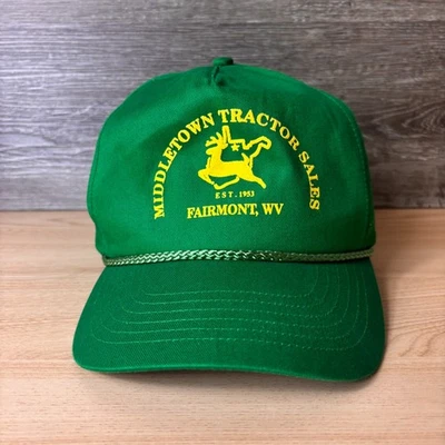 Vintage John Deere Hat Snap Back Green Middletwon Tractor Fairmont West Virginia - Image 1 of 4