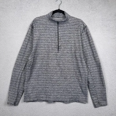 Lululemon Sweater Mens XL Gray Black Heather Surge Warm Zip Pullover Gym Running - Image 1 of 4
