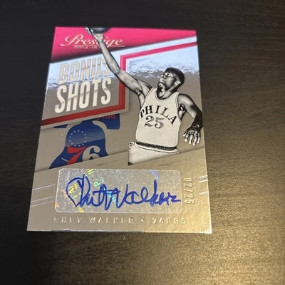 RARE SSP /25! 2014 Prestige Bonus AUTO SILVER Chet Walker #25 Basketball (f3) - Image 1 of 2
