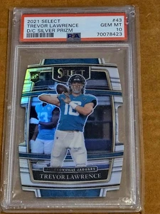PSA 10 Trevor Lawrence 2021 Select #43 Die-Cut Silver Prizm RC Non-Auto - Picture 1 of 2