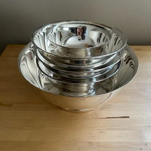 Gorham Silver Plated EP Nesting Bowl Set — 9″, 3× 6.5″, 4.5″ (5 Pieces) - Picture 1 of 19