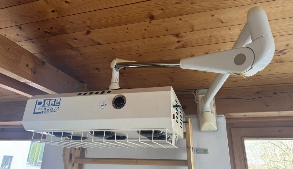 Rotlichtstrahler Wärmestrahler 6er mit Wandbefestigungsarm, Physiotherapie - Bild 1 von 4