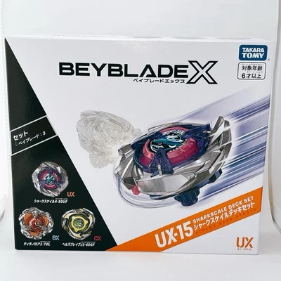 Beyblade X UX-15 Shark Scale Deck Set con Beycode TAKARA TOMY BX,UX,CX líneas FS Foto 1 de 4