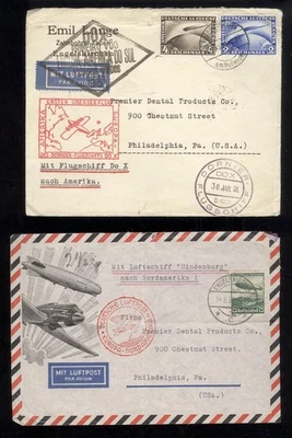 GERMANY, 2 Zeppelins Covers, nice cancels, cover faults - Image 1 of 2