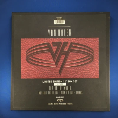 VAN HALEN Top Of World 1991 12" LTD ED vinyl BOX VPI CLEANED Badge STICKER 5150 - Image 1 of 4