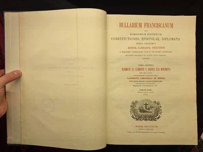 BULLARIUM FRANCISCANUM - 1898 - Catholic - Latin - John XXII - Clement V - Image 1 of 4
