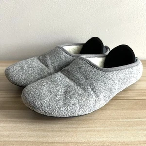 Mahabis Classic Wool Felt Slippers Larvik Gray Black Comfort Womens 38 US 7.5 - Picture 1 of 20
