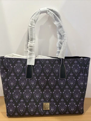 NWT Dooney & Bourke Disney Parks 2020 Haunted Mansion Wallpaper Tote Purple - Image 1 of 3