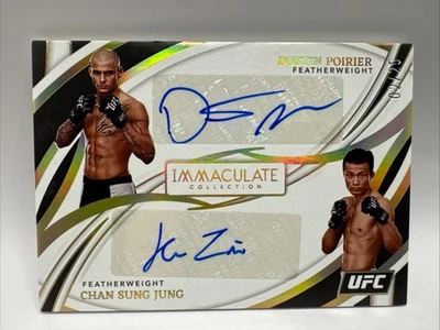 Dustin Poirier/ Chan Sung Jung 2022 IMAC Dual Auto 2/25 UFC- 1233 - Image 1 of 2