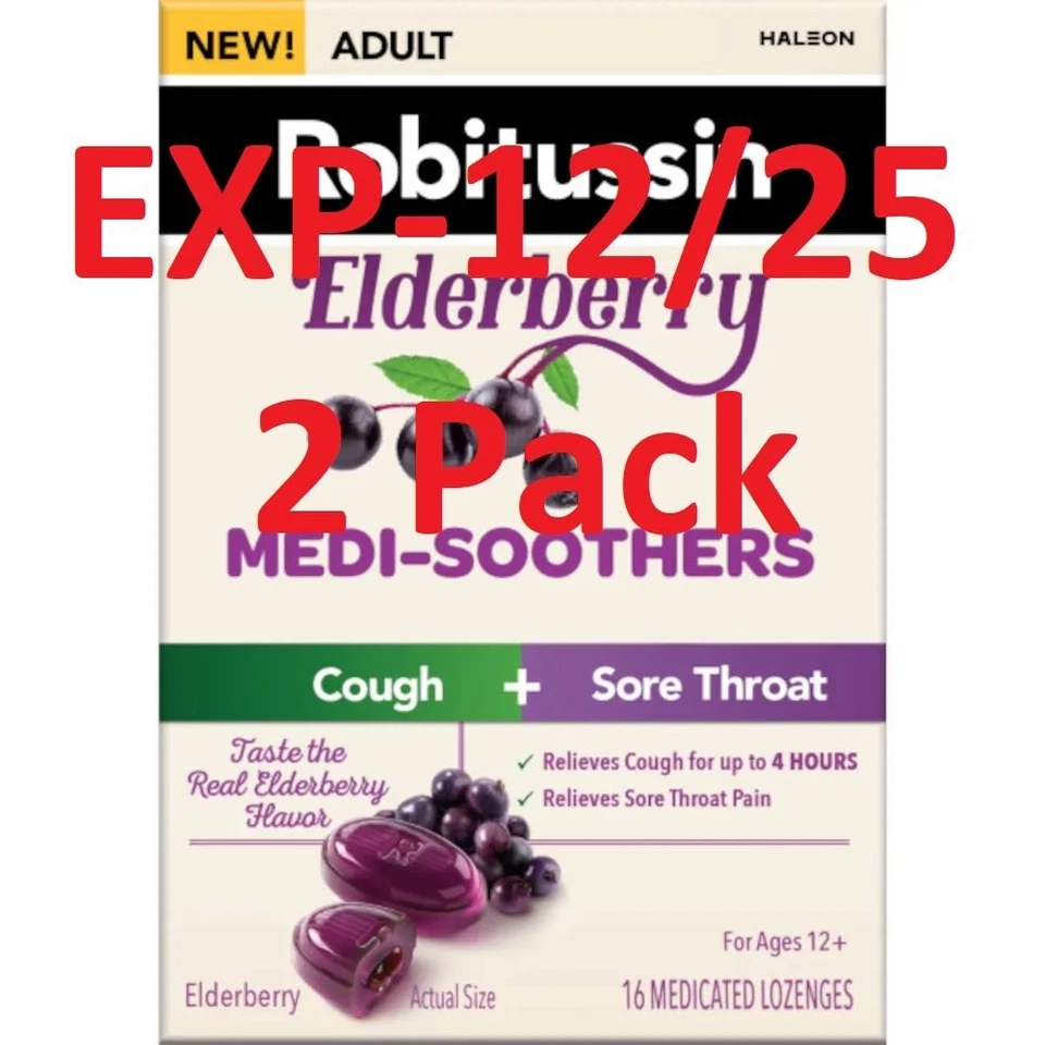 Robitussin Medi-Soothers Saúco 16 Pastillas (Pack de 2) VER FOTO 4 FECHA Foto 1 de 1