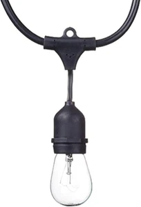 Dublin 48' LED String Light Set 24 Warm White S14 Bulbs Outdoor Plug-In - Picture 1 of 5