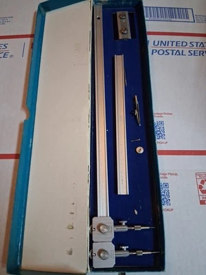 Alvin Precision Drawing Compass Set Drafting Tools with Case Vintage 710611 A - Image 1 of 4