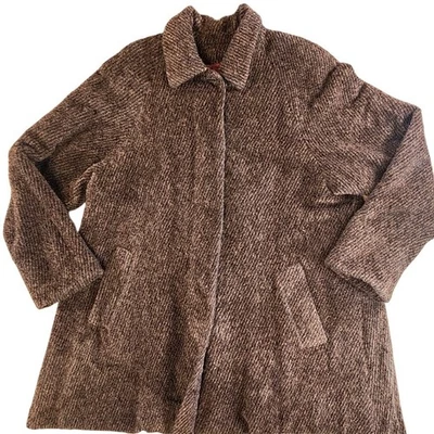 Abrigo forrado de tweed vintage Saks Fifth Avenue Fleurrette alpaca para mujer talla 14 Foto 1 de 4