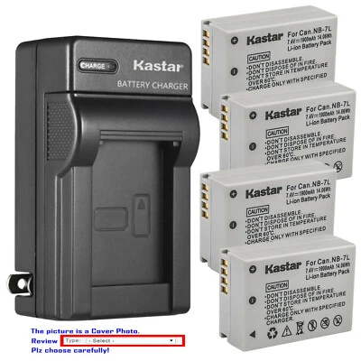 Kastar Battery Wall Charger for Canon NB-7L CB-2LZ & Canon PowerShot G12 Camera