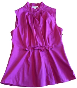 Banana Republic Size 6 Sleeveless Tailored Fit Ruffle Front Blouse Top - Picture 1 of 11