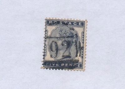 Gran Bretaña (1881) 5P QUEEN VICTORIA #85; BONITO CANCELACIÓN; SIN FALLAS; CV $125 Foto 1 de 2