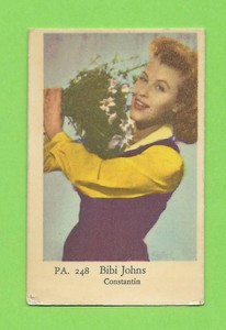 1958 Dutch Gum Card PA #248 Bibi Johns