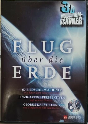 PC CD-ROM Flug über die Erde 3D Bildschirmschoner, Tandem-Verlag 3Planesoft 2008 - Bild 1 von 2