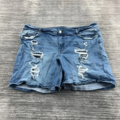 Maurices Shorts Size 22w Womens Mid Rise Jean Medium Wash Blue Denim - Image 1 of 4