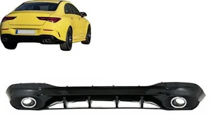 Difusor Puntas Plata para Mercedes CLA X118 C118 Sport Line 19+ CLA35 Look - Imagen 1 de 12