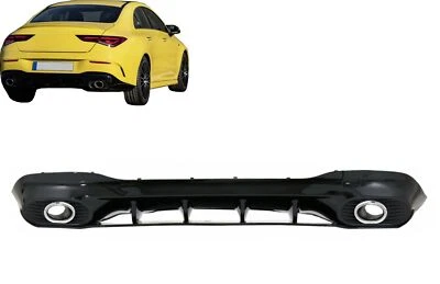 Difusor Puntas Plata para Mercedes CLA X118 C118 Sport Line 19-06.25 CLA35 Look - Imagen 1 de 4