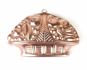 Mirro Fruit Basket Jello Mold Copper Aluminum Kitchen Wall Decoration Vintage - Picture 1 of 10