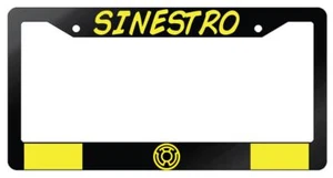Sinestro Glossy Black Plastic License Plate Frame DC - Bild 1 von 1