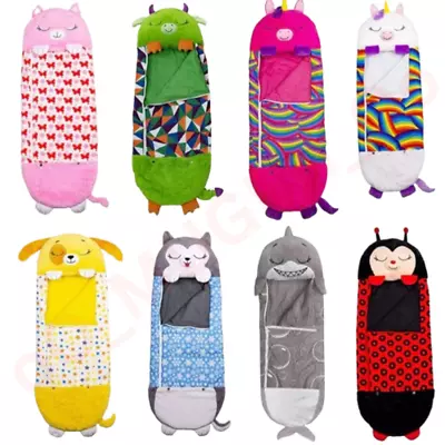 New Kids Happy Animal Sleeping Bags Nappers Pillow Plush Toy Cosy Cuddly - Image 1 of 4