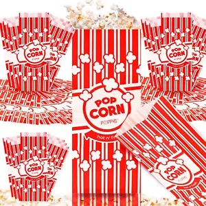 Poppy's Paper Popcorn Bags - 1oz and 2oz Concession-Grade Bags, Popcorn Machine - Picture 1 of 33