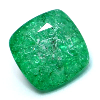 Piedra preciosa suelta certificada corte cojín colombiano 7,25 quilates esmeralda verde natural Foto 1 de 4