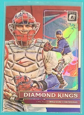 2022 Optic Red White Blue Prizm #'rd 049/199 #24 Willson Contreras Cubs Card R7 - Image 1 of 2