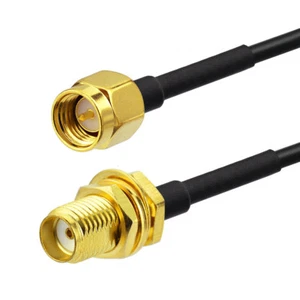 SMA Male to Female RG174 Cable 2m for Ham Amateur Radio Antenna Extension Cable - Zdjęcie 1 z 5