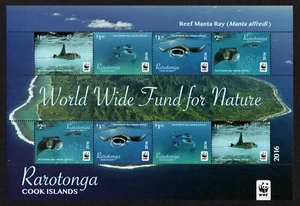 COOK ISLANDS, SCOTT # 1551, MNH MINI SHEET - RAROTONGA WWF NATURE 2016 REEF FISH - Picture 1 of 1