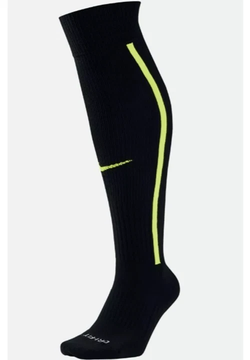 NIKE VAPOR OTC KNEE SOCKS FOOTBALL SOCCER BLACK VOLT SX5732-013 MEN 6-8 WMN 6-10 - Image 1 of 1