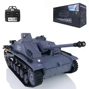 Henglong RC serbatoio infrarossi 2.4G 1/16 7.0 Stug III 3868 plastica RTR Ver BB Shoot - Foto 1 di 11