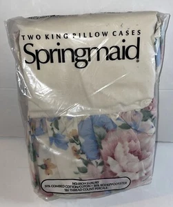 Ramo de novia Springmaid II 2 fundas de almohada King nuevas en paquete vintage - Imagen 1 de 6