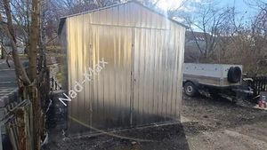 Blechgarage 3x6x3m Satteldach Fertiggarage Autowerkstatt Lieferung&Aufbau Lager - Bild 1 von 7