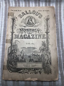 Antike Ballou’s Monatszeitschrift - Juni 1884 - Band LIX Nr. 6 Vintage - Bild 1 von 5
