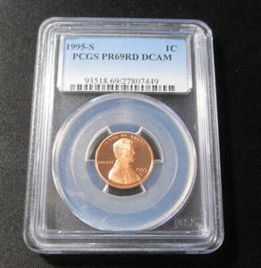 1995-S 1C PCGS PR69RD DCAM Proof Abraham Lincoln Certified #93518.69/27807449 - Bild 1 von 3