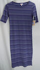 LuLaRoe Julia Dress in XL in Purple Stripe NWT