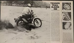 Triumph Trail Blazer 250 1971 4 páginas prueba original motocicleta anuncio impreso - Imagen 1 de 1
