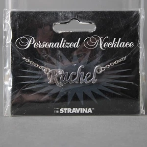 RACHEL NEW Name Silvertone Rhinestone 14.5" w 4.5" Multi Ring Ext Necklace - Picture 1 of 14