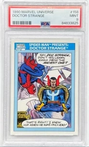 1990 Impel Marvel Universe Doctor Strange Spider Man #158 PSA 9 Graded Card - Picture 1 of 4