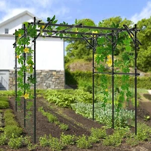 Garden Arch Trellis for Climbing Plants, 79'' Lx79'' Wx79'' H Arch Arbor Trellis - Picture 1 of 12