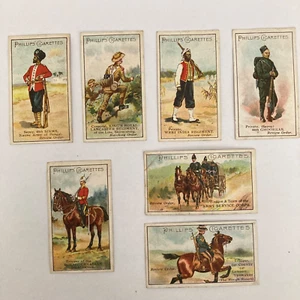 Godfrey Phillips cigarette cards - Types of British Soldiers - 7 loose cards - Picture 1 of 15