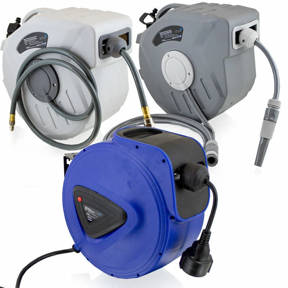 Bituxx Gartenschlauch Wasserschlauch Druckluft Schlauchtrommel Stromkabeltrommel - Bild 1 von 1