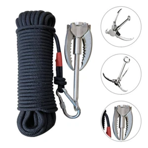 Rock Climbing Claw Tool Stainless Steel Hooks Travel for Camping - Imagen 1 de 12