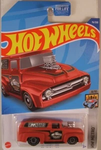 HOT WHEELS #2022-076 '56 Ford F-100 van, on US long card (NEW in BLISTER) - Picture 1 of 2